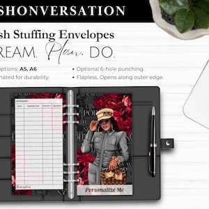 Shonversation Cute Cash Envelopes, Budget Envelopes, Sinking Fund Envelopes, Cash Stuffing Daily Weekly Monthly Laminated Envelopes A5 A6