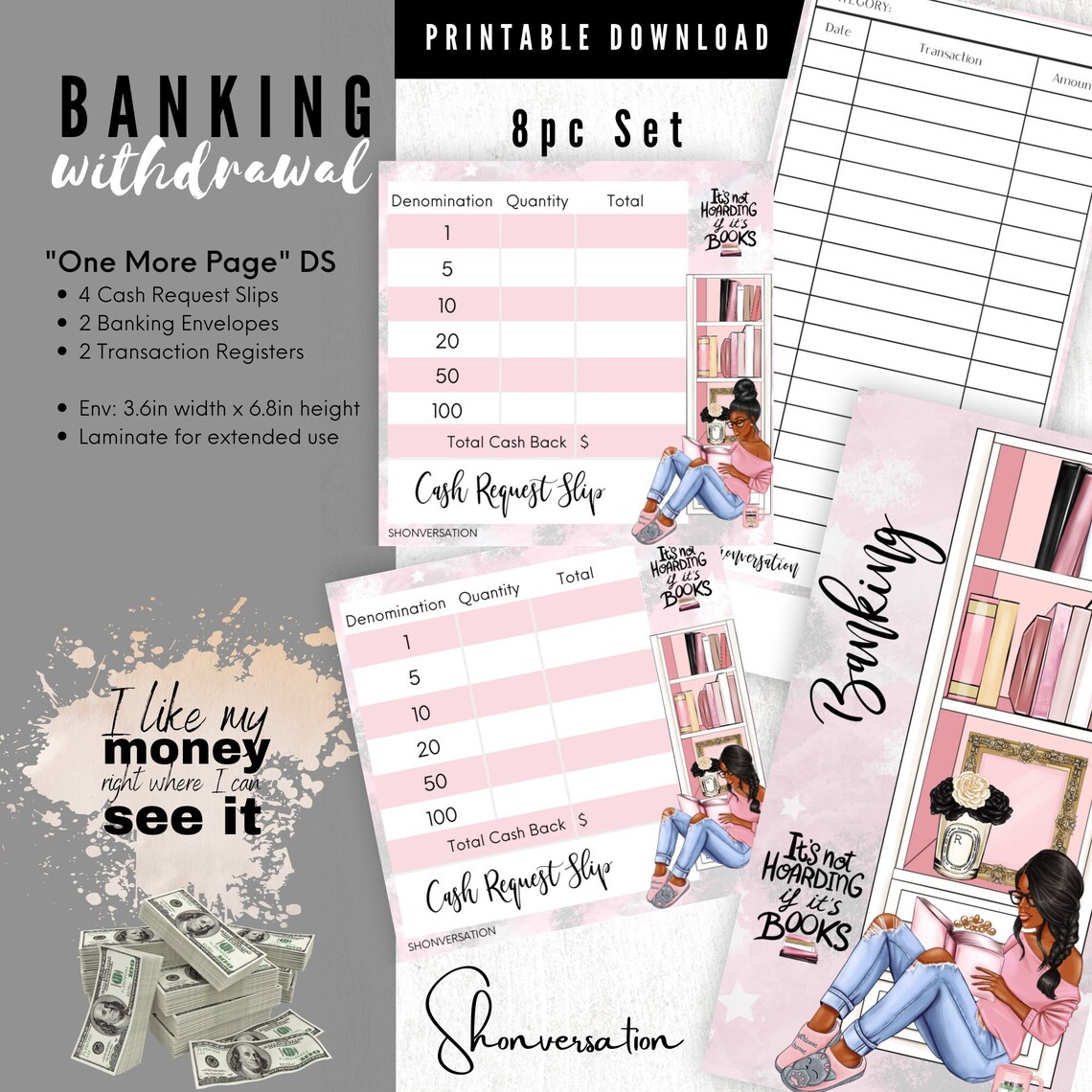 Banking Cash Envelope Set Printable Cash Envelope Spending Etsy Australia