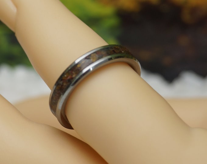 Three colour Tiger Eye Tungsten Wedding Band - 4 mm, 6 mm or 8 mm wide ring - every ring is Unique