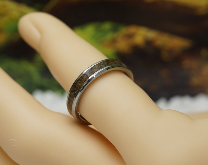 Golden Tiger Eye Tungsten Wedding Band - 4 mm, 6 mm or 8 mm wide ring - every ring is Unique