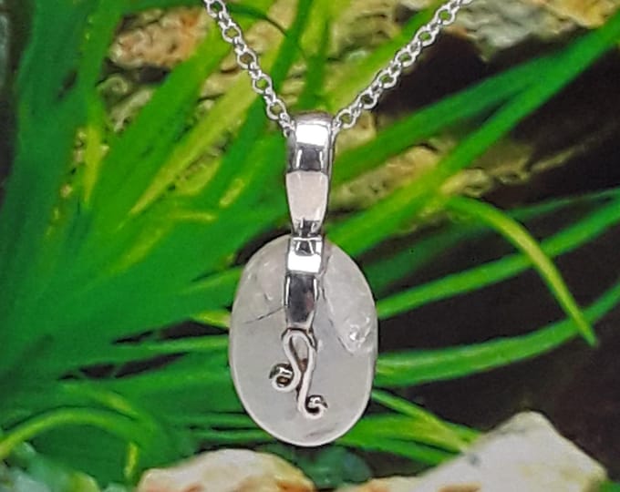 Moonstone Solid Sterling Silver Pendant and chain (chain options available) - Hallmarked 925