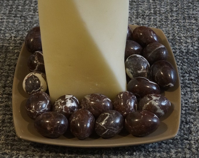 5 or 10 Brown and White Onyx Decorative Carved Egg Polished 50 mm / 85g - 100g