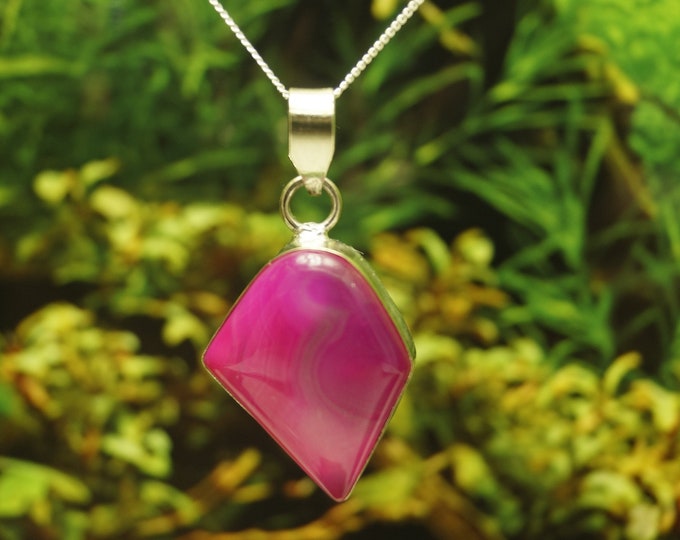Madagascar Druzy Solid Sterling Silver Pendant and chain Hallmarked 925 Gift Idea