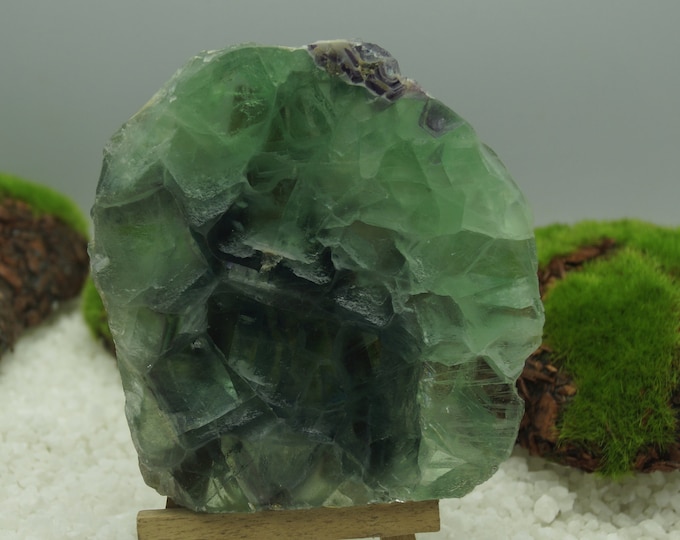 Polished Rainbow Fluorite Slice - highly Polished Both Sides Unique Specimen - Jewellery Making - Lapidary - Display Piece