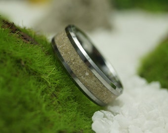 Pet Ashes Ring - Tungsten Band - 4 mm, 6 mm or 8 mm wide ring - Pet Ashes Memorial Cremation Keepsake Jewellery