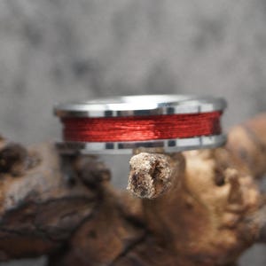 Roter Metallischer Fadenführer Angelring Wolframring 4 mm, 6 mm oder 8 mm breit