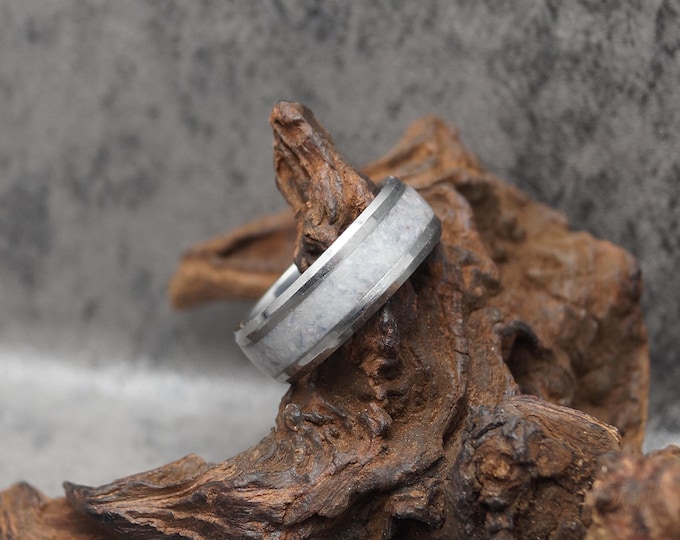 Kyanite Inlay Tungsten Carbide Wedding Band