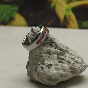 Pet Ashes Ring: Tungsten Band with Eco-Glitter, Cremation Jewelry