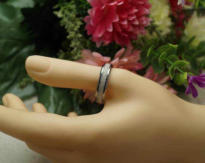 Natural Barbados beach Sand Inlay Tungsten Wedding Band 4 mm, 6 mm or  8 mm Wide Rings - Unique Ring