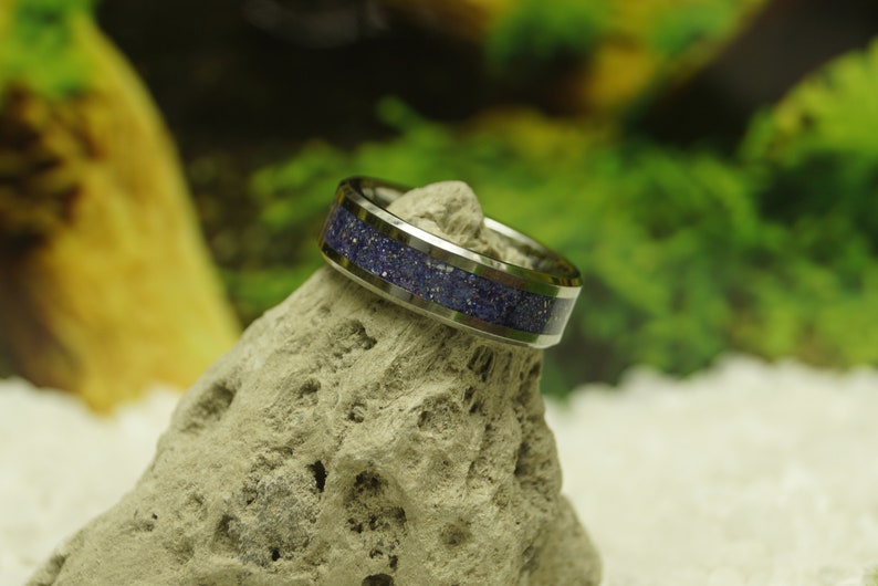 Pet Ashes Ring With 'deep Space' Ecoglitter Tungsten Etsy UK