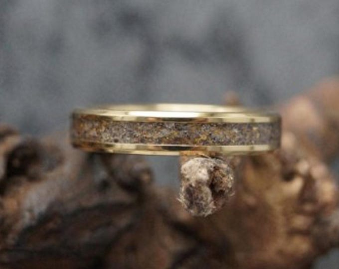 3 Colour Tiger Eye Gold Tungsten Ring - Wedding Band - Unique Ring (4mm-8mm)