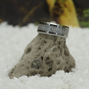 White Moonstone Tungsten Ring - Tungsten wedding band - available 4 mm, 6 mm or 8 mm wide ring - every ring unique