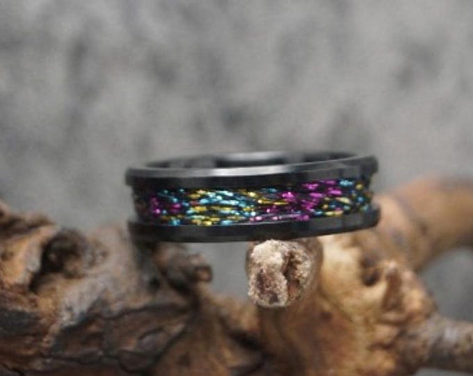 Multi-Colour Fishing Rod Metallic Thread Guide Ring Fix Line Inlay Black Ceramic Ring - Available 4mm, 6mm or 8mm wide