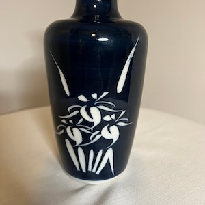 Blue and White Irises - Porcelain Vase
