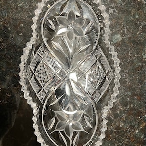 American Brilliant Period Cut Glass Celery Dish
