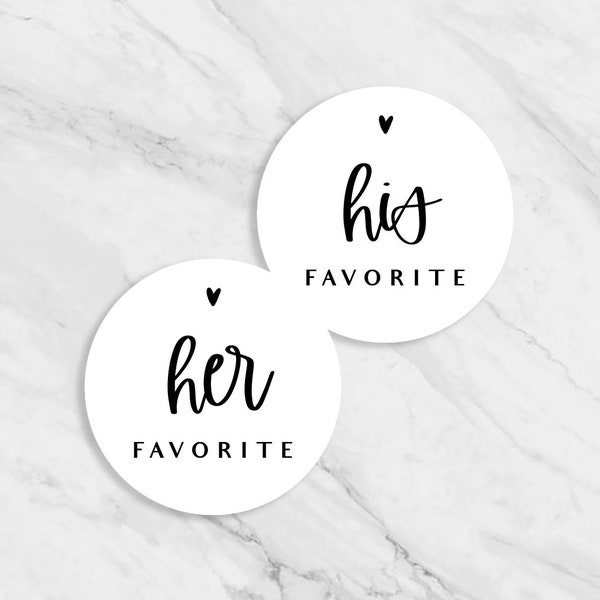 His and Her Favorite Ring Stickers Etsy
