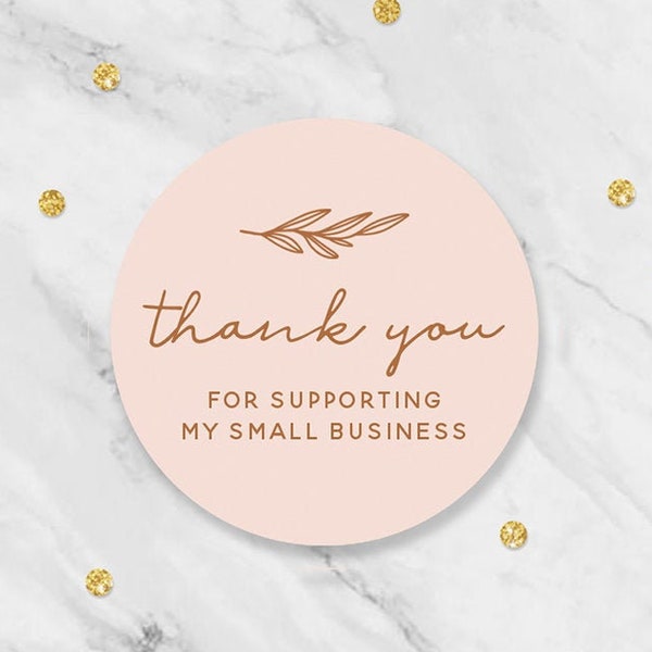 Boho Thank You For Supporting My Small Business, Boho Thank You Label, Boho Small Business Sticker, Support Small Business Packaging Label