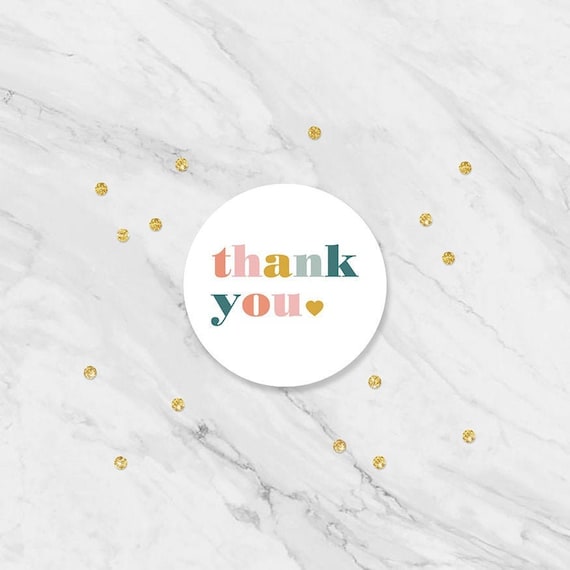 Thank You Stickers Thank You Small Business Sticker Small | Etsy