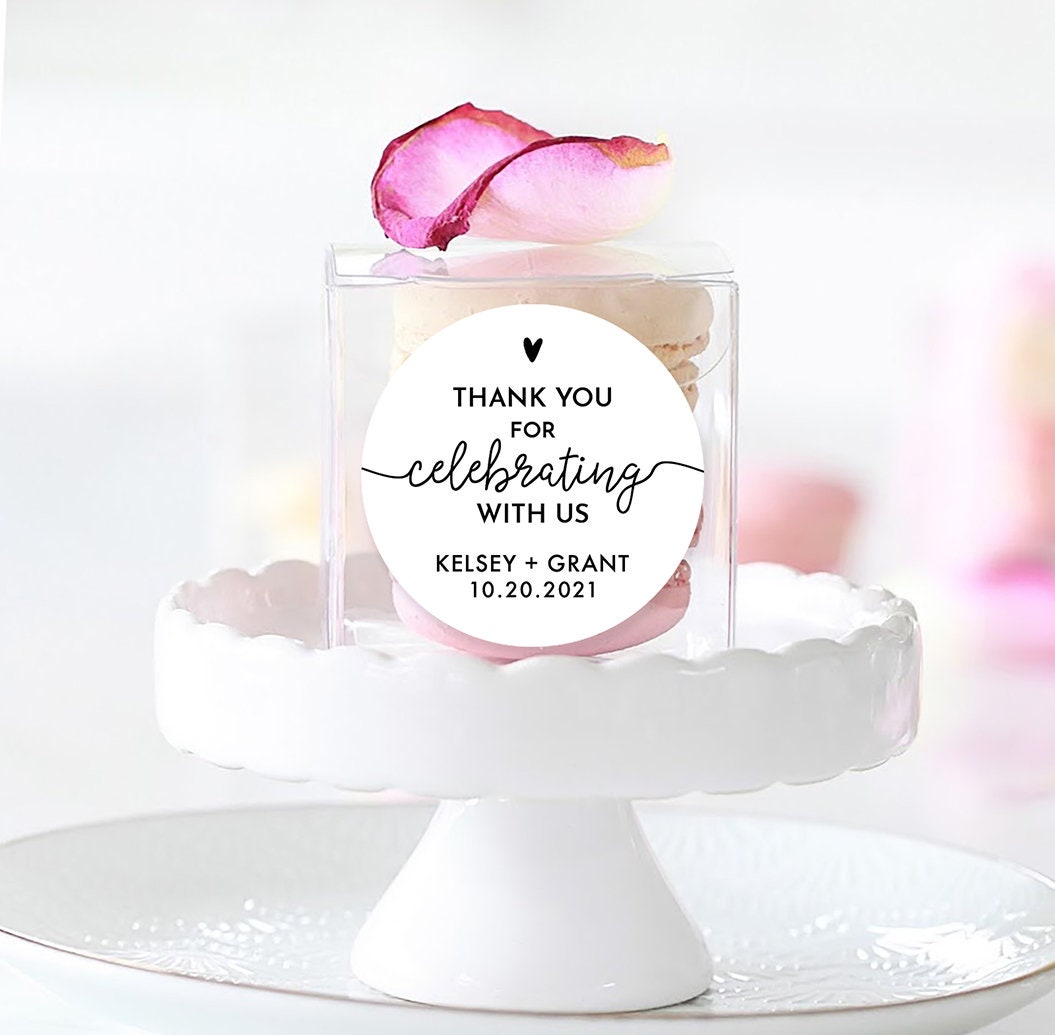 200 pezzi Kraft Gift Tags, Thank You For Celebrating With Us Paper Label for Birthday Wedding Party Hanging Tag with 40 Meters Jute Twine (Brown