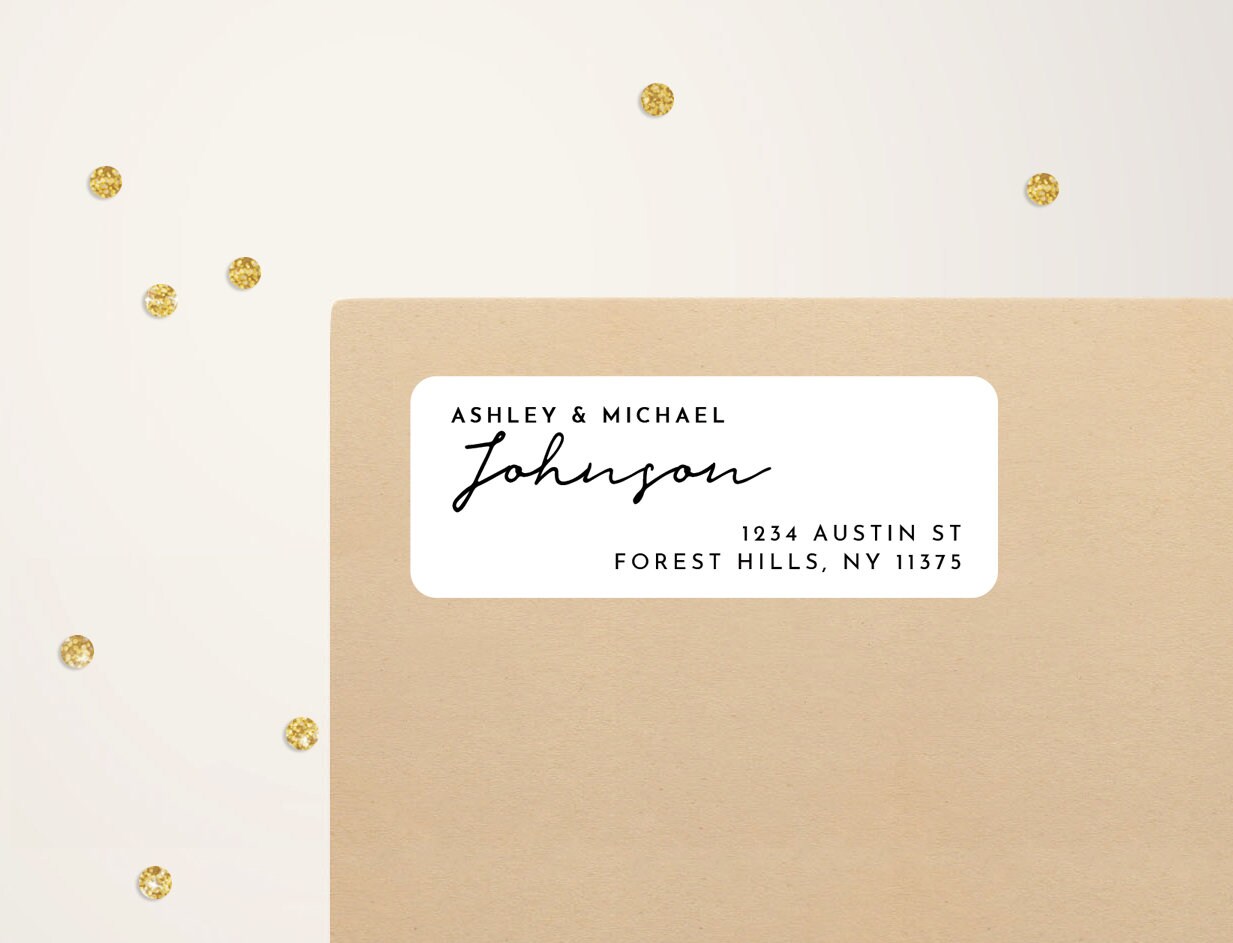 Minimalist Address Label Handwritten Script Return Labels Etsy