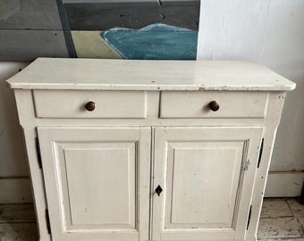 19th Century French White Painted Buffet Sideboard