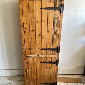 A Tall Narrow Victorian Pine Linen/Larder Cupboard