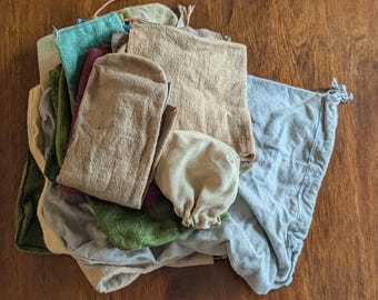 Large Lot (18 pieces) Anti-tarnish Flannel Pouches for Jewelry & Cutlery KB1