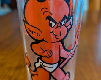 Vintage 1973 Pepsi Collector Series Harvey Cartoons Hot Stuff Drinking Glass