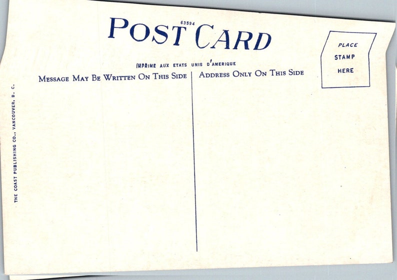 Canada Early 1900\u2019s Postcard AntiqueVintage Residential View on Shaughnessy Heights Vancouver