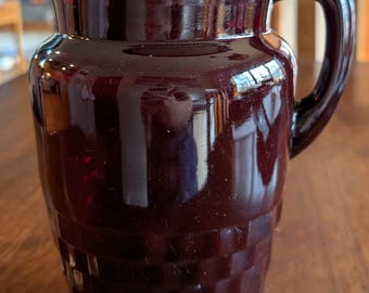 Vintage Anchor Hocking Royal Windsor Ruby Red Pitcher KB1