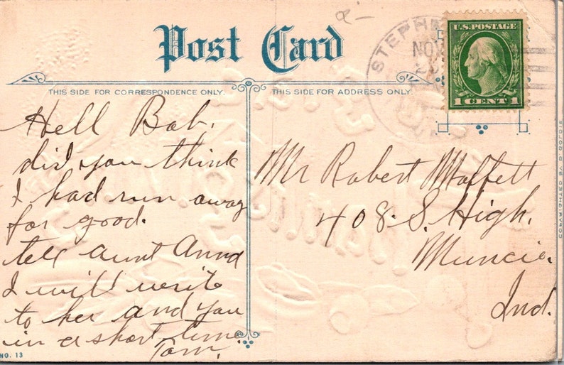Early 1900\u2019s Thanksgiving Greeting postcard vintageantique A Glad Thanksgiving