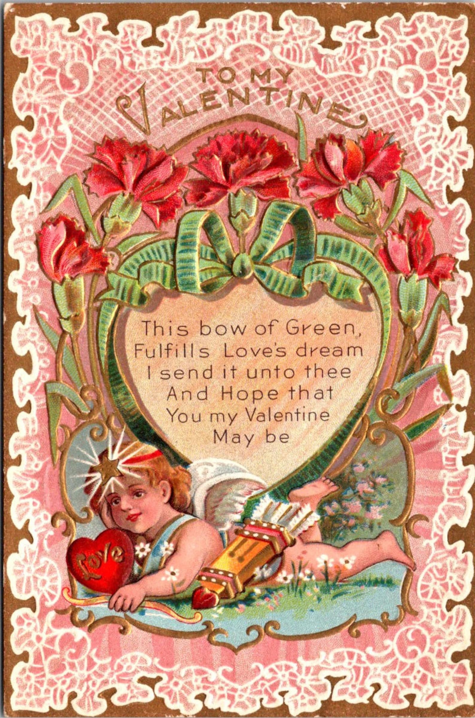 Early 1900s Valentine Greeting postcard vintage/antique Etsy