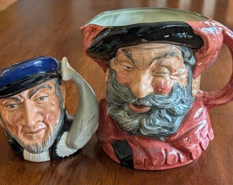 Vintage Collectible Mugs Doulton Falstaff Captain Ahab & Sir John KB1