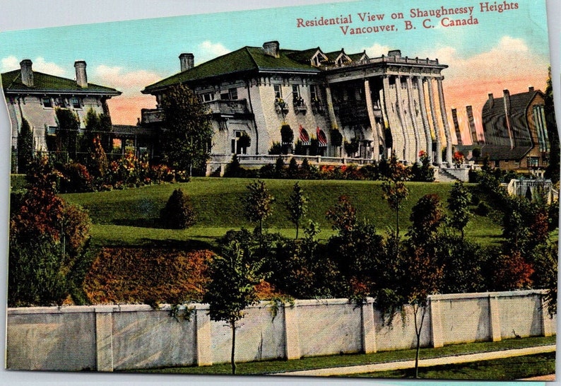 Canada Early 1900\u2019s Postcard AntiqueVintage Residential View on Shaughnessy Heights Vancouver