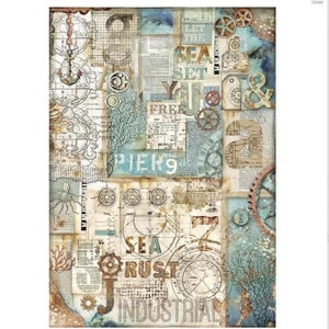 STAMPERIA Sea Rust Rice Paper Decoupage A3 DFSA3053