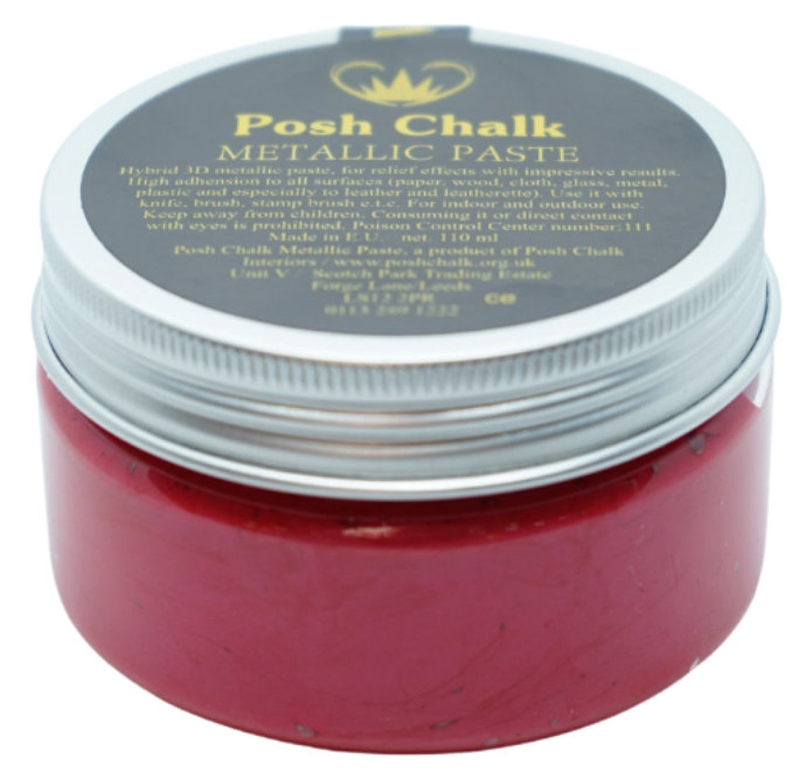 Posh Chalk Metallic Paste Red Medium Cadmium 110ml Etsy