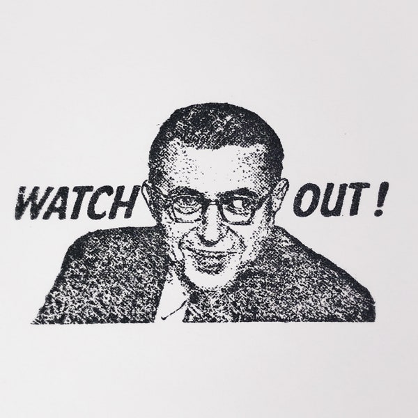 Watch Out ! Jean-Paul Sartre stamp (feat. Strabismus)