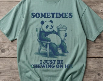 Funny Panda Ice Tee, Comfort Colors Shirt, Pregnancy Craving Tee, Chewing Ice Bear Shirt, Expecting Parent Gift, Funny Maternity Shirt