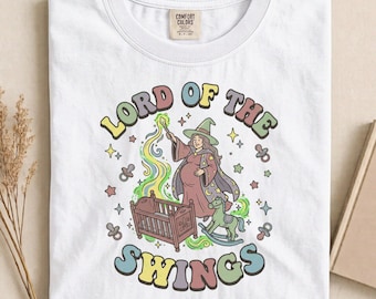 Pregnant Witch Lord Of The Swings Shirt, Comfort Colors Maternity Tee, Spooky Halloween Mom To Be Gift, Funny Pregnancy Announcement Shirt