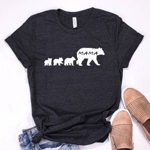 Mama Bear With Baby Bear Friends Themed T-shirt, 4xl 3xl mother&#39;s day shirt, custom mom gifts, christmas shirts, wife valentines day gift
