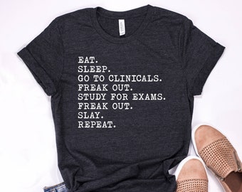 Eat Sleep Clinicals Nurse Shirt, Unisex Nurse Gift