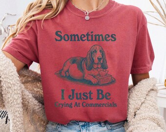 Crying At Commercials Shirt, Comfort Colors Shirt, Funny Pregnancy Announcement Shirt, First Time Expecting Mom Gift, Hormonal Mother Tee