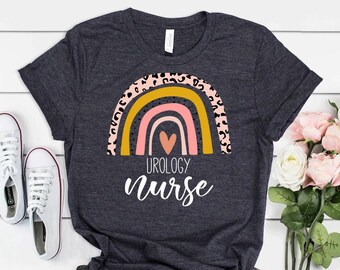 Urology Nurse Shirt: Rainbow Leopard Tee, Nurse Gift