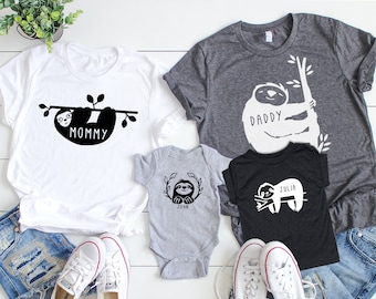Sloth Family Matching Shirt: Funny Sloth Outfit