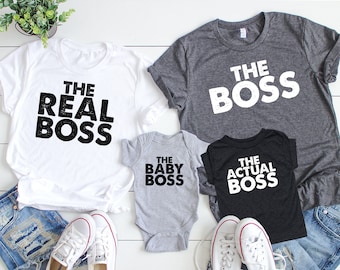 Boss Family Matching Shirt: Funny Family Pajamas