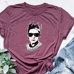 Ruth bader ginsburg t-shirt, notorious rbg tee, crew-neck shirt, short sleeve tshirt, feminist tops