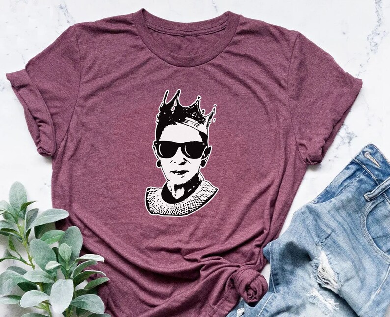 Ruth bader ginsburg t-shirt, notorious rbg tee, crew-neck shirt, short sleeve tshirt, feminist tops