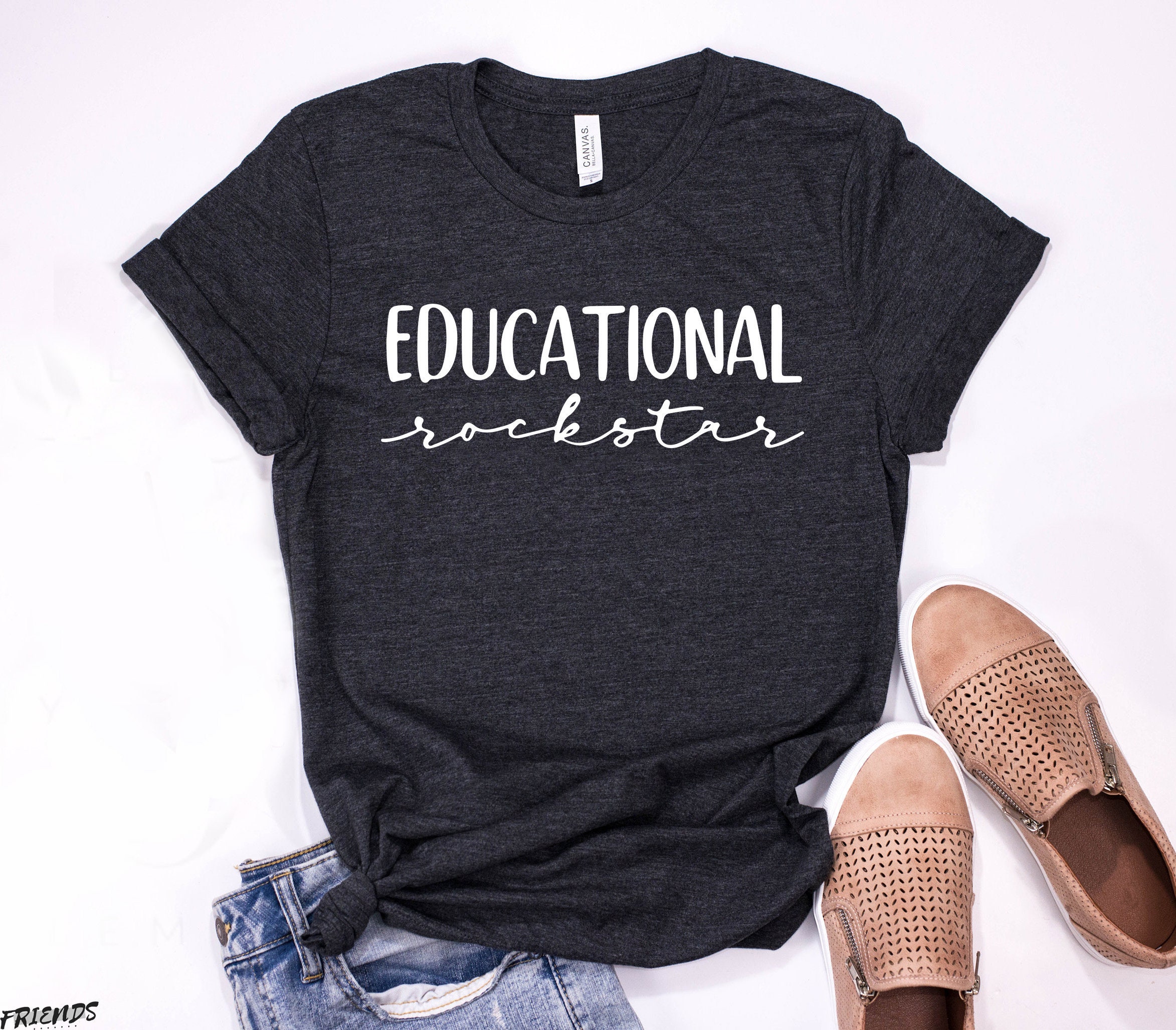 Educational Rockstar Shirt Custom Teacher Birthday T-shirts | Etsy