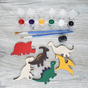 Kit de pintura de imanes o guirnaldas de dinosaurios: actividad manual para todas las edades