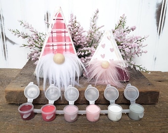 Kit fai da te per dipingere uno gnomo di San Valentino - Decorazioni primaverili
